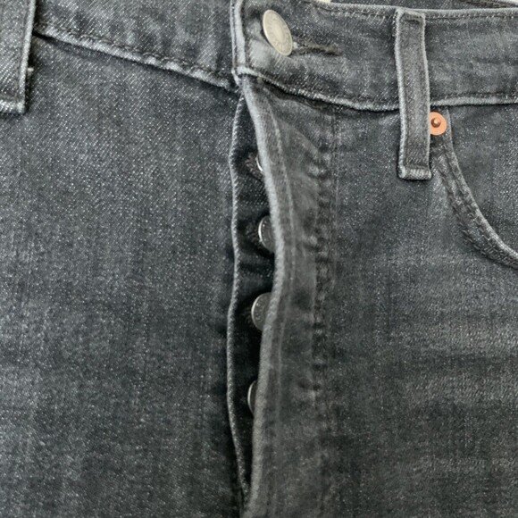 Levi’s Black Washed Wedgie Skinny Raw Hem Button Fly Jeans 31 - Picture 4 of 12